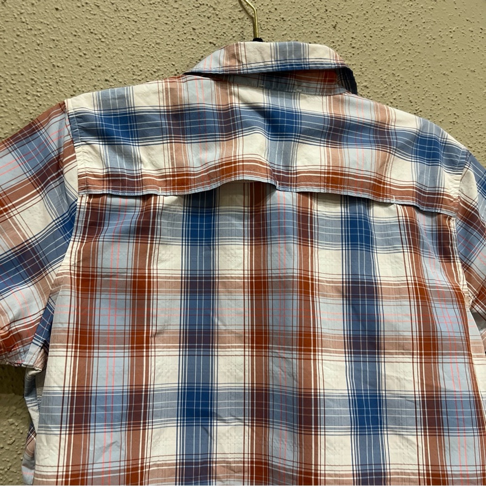 Eddie Bauer Travex Women's Blue & Red Plaid Hiking Shirt Top; M - Picture 10 of 14